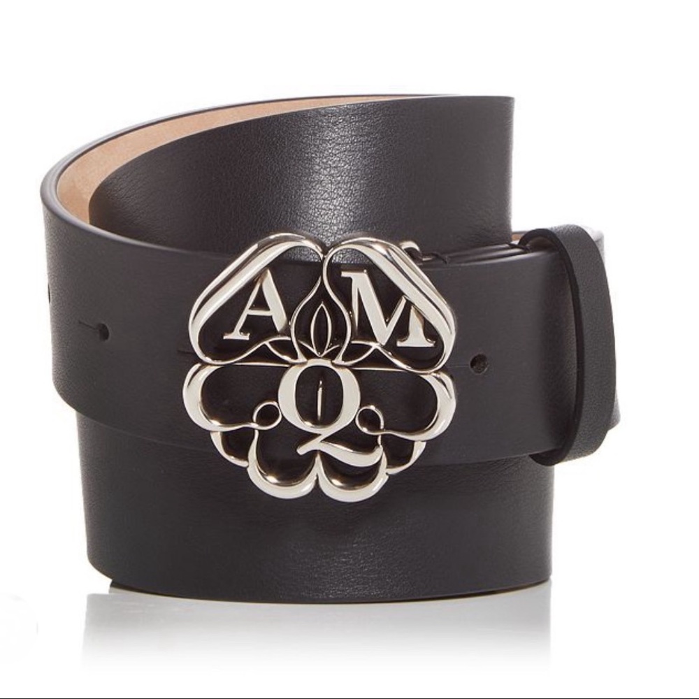 Alexander McQueen Logo Plaque Buckle Belt Size80/32… Small  $470
